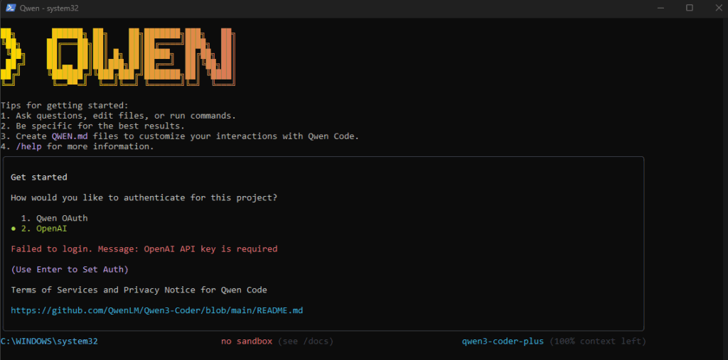 Qwen Code CLI